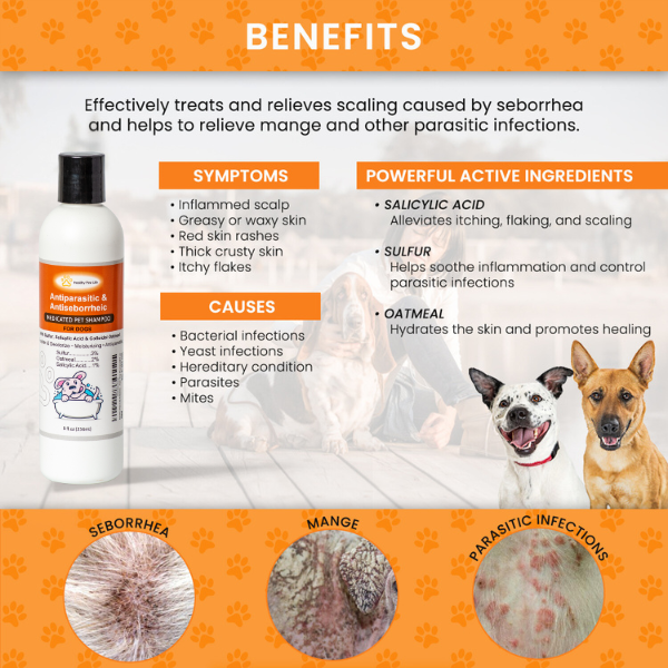 Sulfur Salicylic Acid Oatmeal Dog Shampoo-1